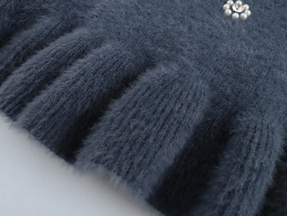 Feline™ |  Elegante Winterjurk met Luxe Parel Details